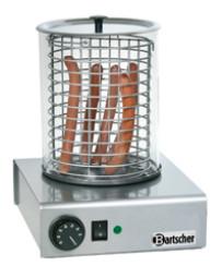 Bartscher A120401 Hotdogmaschine Hot Dog-Dämpfer 1000 W Edelstahl