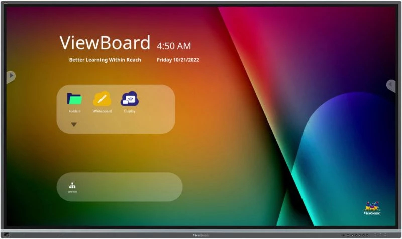 Viewsonic IFP6550-5F Interaktives Whiteboard 165,1 cm (65") 3840 x 2160 Pixel Touchscreen Schwarz HDMI