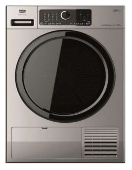 Beko AWZ 9 HPS/PRO BP Wäschetrockner Freistehend Frontlader 9 kg Silber