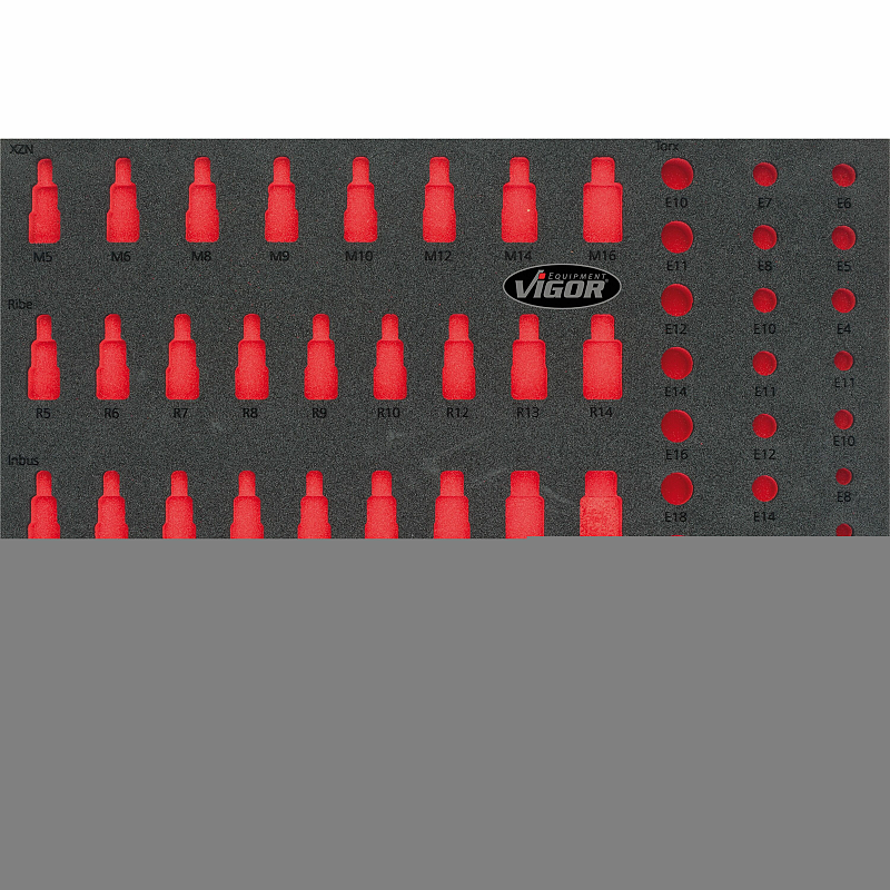 Vigor V2838 Zubehör für Aufbewahrungsbox Schwarz, Rot Teiler-Set