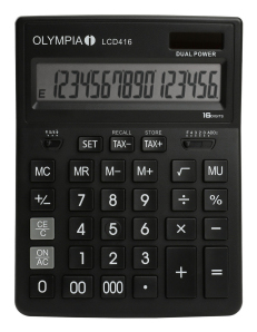 Olympia LCD 416 Taschenrechner Desktop Einfacher Taschenrechner Schwarz