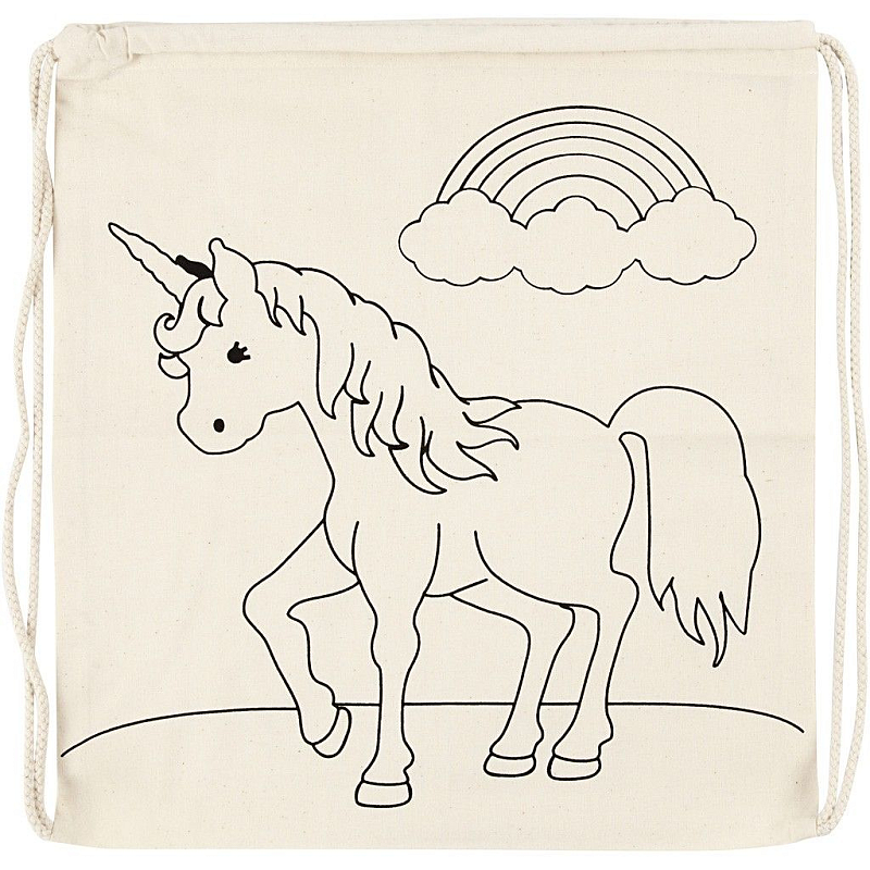 Creativ Company 499652 Handtasche/Umhängetasche Baumwolle Beige Frau Kordelzugbeutel