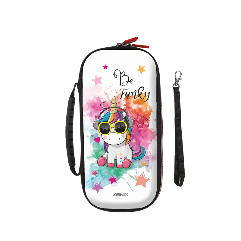 Konix Unik Be Funky Hartschalenkoffer Nintendo Nylon Mehrfarbig, Weiß