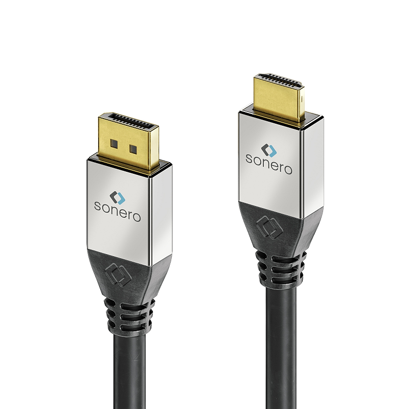 sonero S-DC100-020 Videokabel-Adapter 2 m DisplayPort HDMI Schwarz