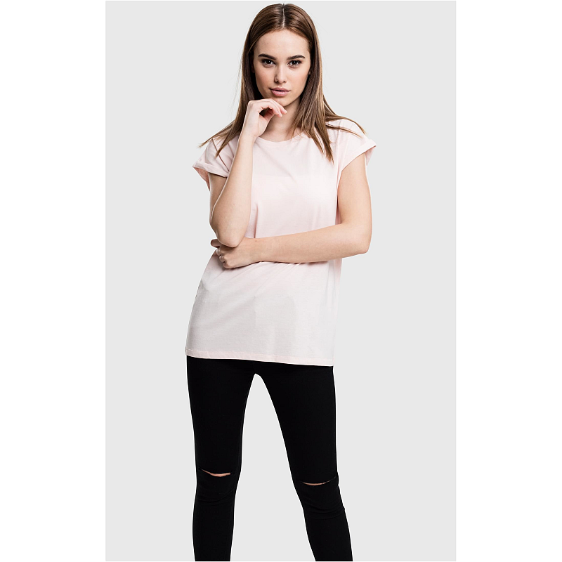 Urban Classics Ladies Extended Shoulder Tee T-Shirt Rundhals Kurzärmel Baumwolle, Trikot