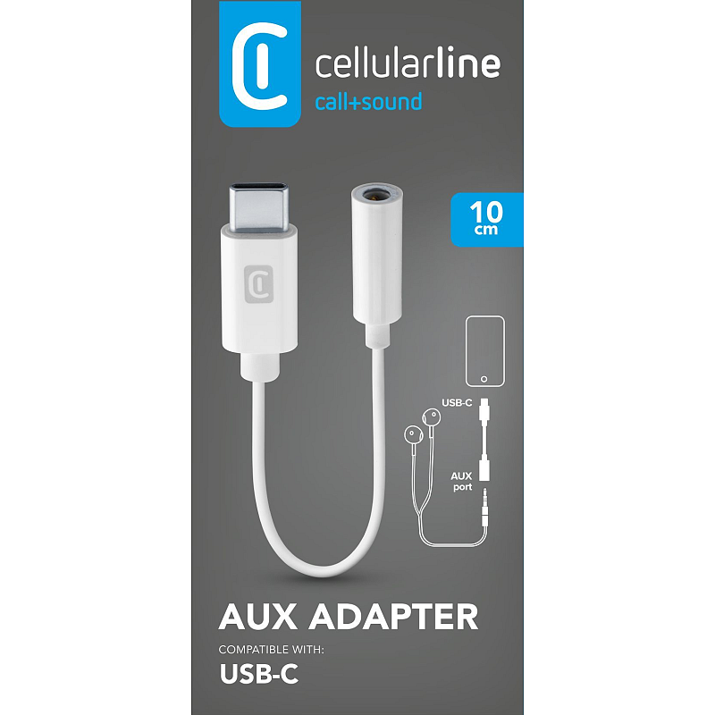 Cellularline MUSIC ENABLER TYPE-C Audio-Adapter für Steckverbinder zu 3.5 mm