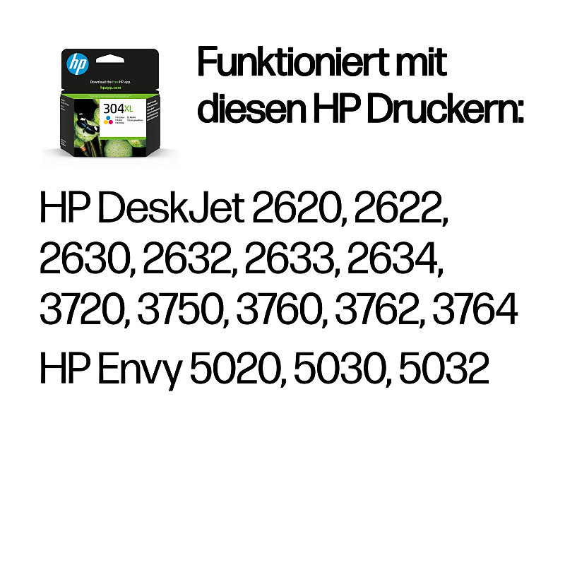 HP 304XL Cyan/Magenta/Gelb Original Tintenpatrone
