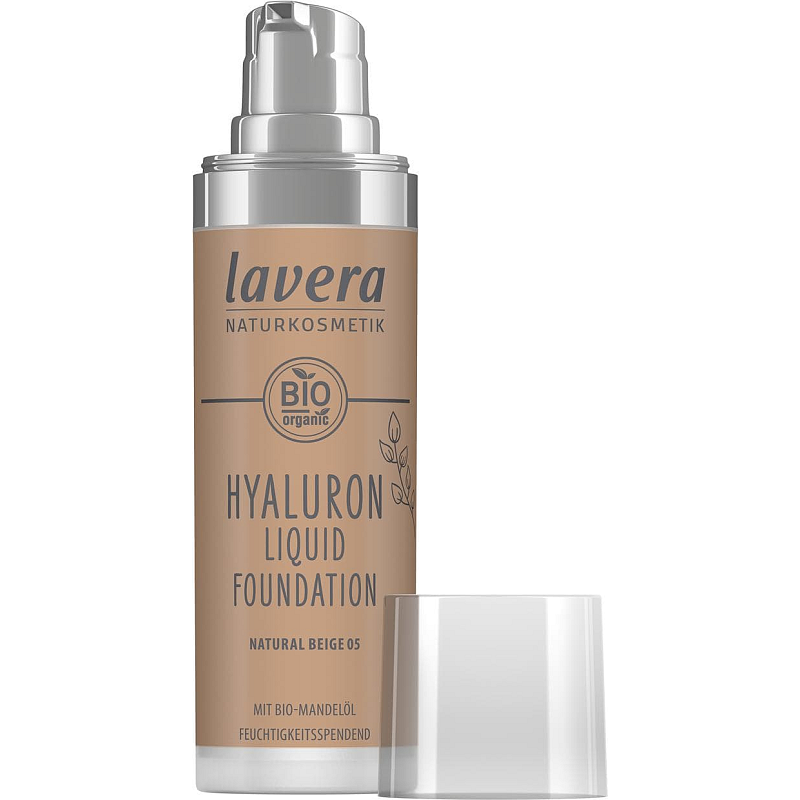 Lavera Hyaluron Liquid Foundation 30 ml Pumpenflasche Creme 05 Natural Beige
