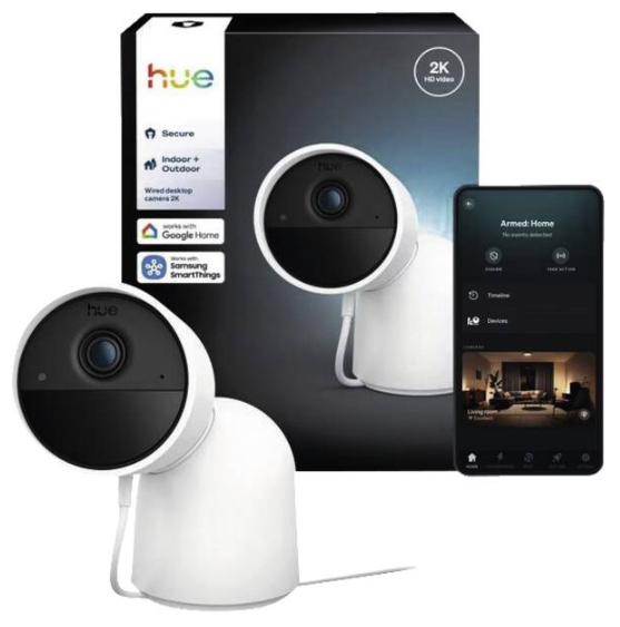 Philips Hue Secure Kamera 2K Dome Drinnen 2048 x 1080 Pixel Tisch/Bank