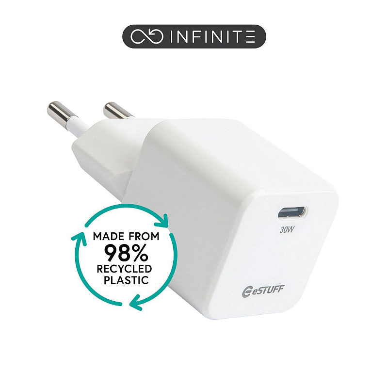 eSTUFF ES637027 Ladegerät für Mobilgeräte Smartphone Weiß AC Schnellladung Drinnen
