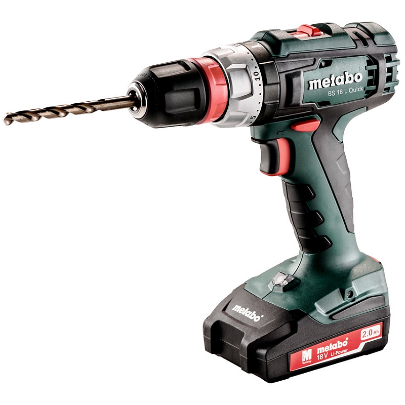 Metabo BS 18 L QUICK 1800 RPM Ohne Schlüssel 1,6 kg Schwarz, Grün, Rot, Silber