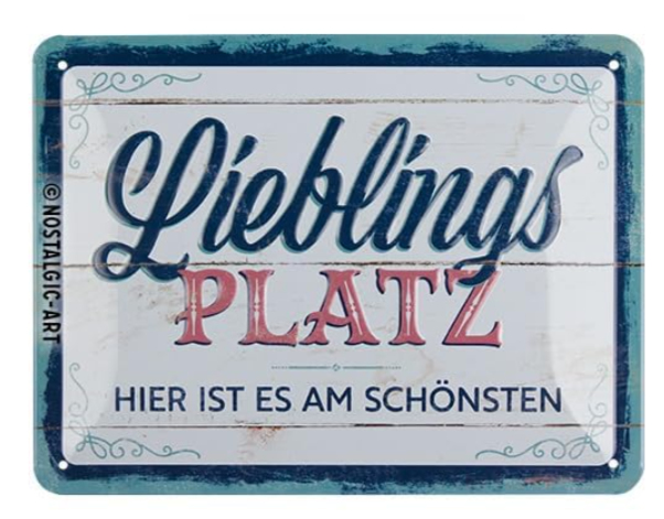 Nostalgic Art 45104976 Dekoratives Schild & Tafel für drinnen Metall Mehrfarbig