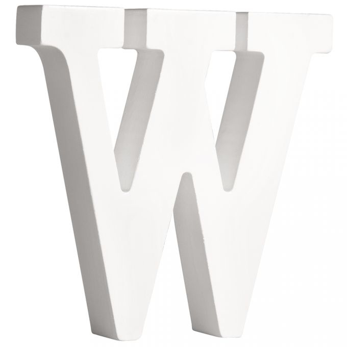 Rayher Hobby MDF- Buchstabe W, weiß, 11cm, Stärke 2cm