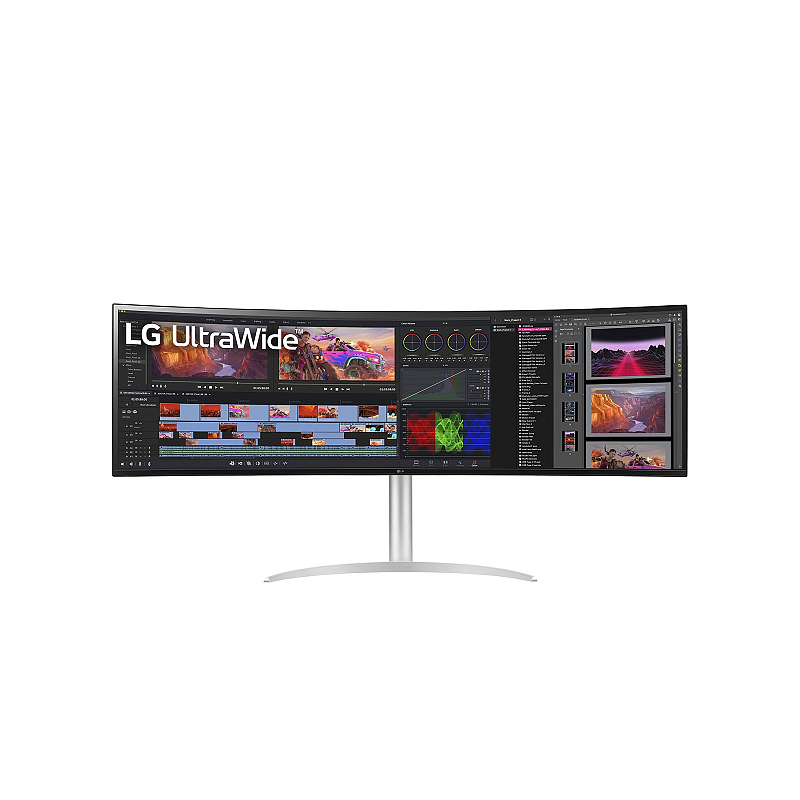 LG 49WQ95X-W Computerbildschirm 124,5 cm (49") 5120 x 1440 Pixel Dual QHD Weiß