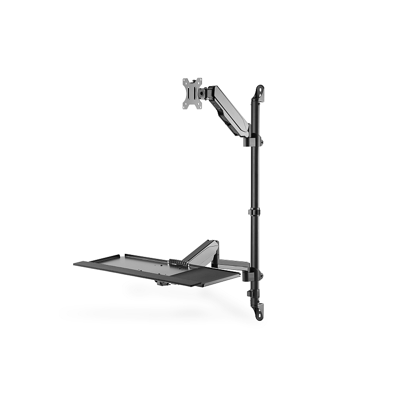 Digitus Flexibler Steh-/ Sitz-Arbeitsplatz zur Wandmontage, Single Monitor