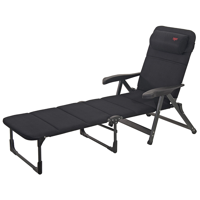 Crespo AP-233 AD Liegestuhl Schwarz Aluminium, Stoff Liegen