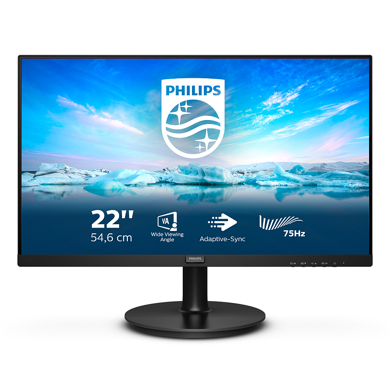 Philips V Line 222V8LA/00 Computerbildschirm 54,6 cm (21.5") 1920 x 1080 Pixel Full HD LCD Schwarz