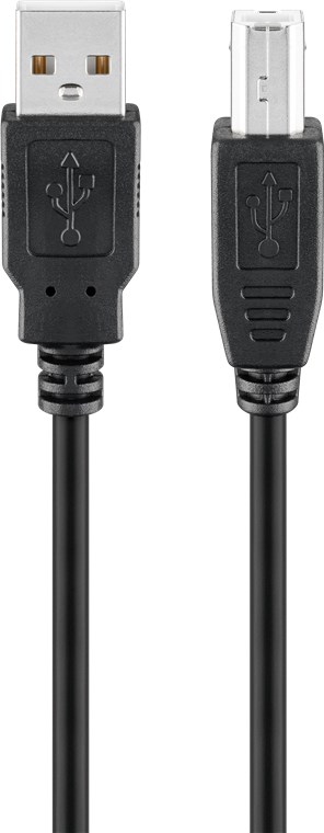 Goobay 68901 USB Kabel USB 2.0 3 m USB A USB B Schwarz