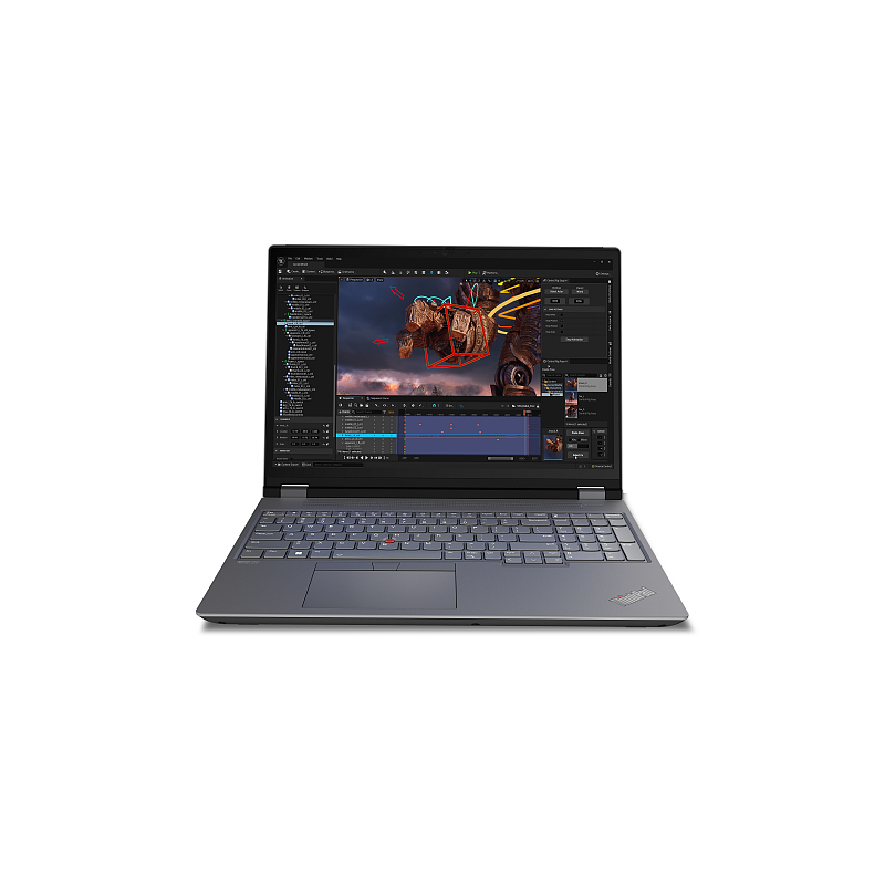 Lenovo ThinkPad P16 Gen 2 Intel® Core™ i7 i7-14700HX Mobiler Arbeitsplatz 40,6 cm (16") WQXGA 64 GB DDR5-SDRAM 1 TB SSD NVIDIA RTX 3500 Ada Wi-Fi 6E (802.11ax) Windows 11 Pro Englisch Grau, Schwarz