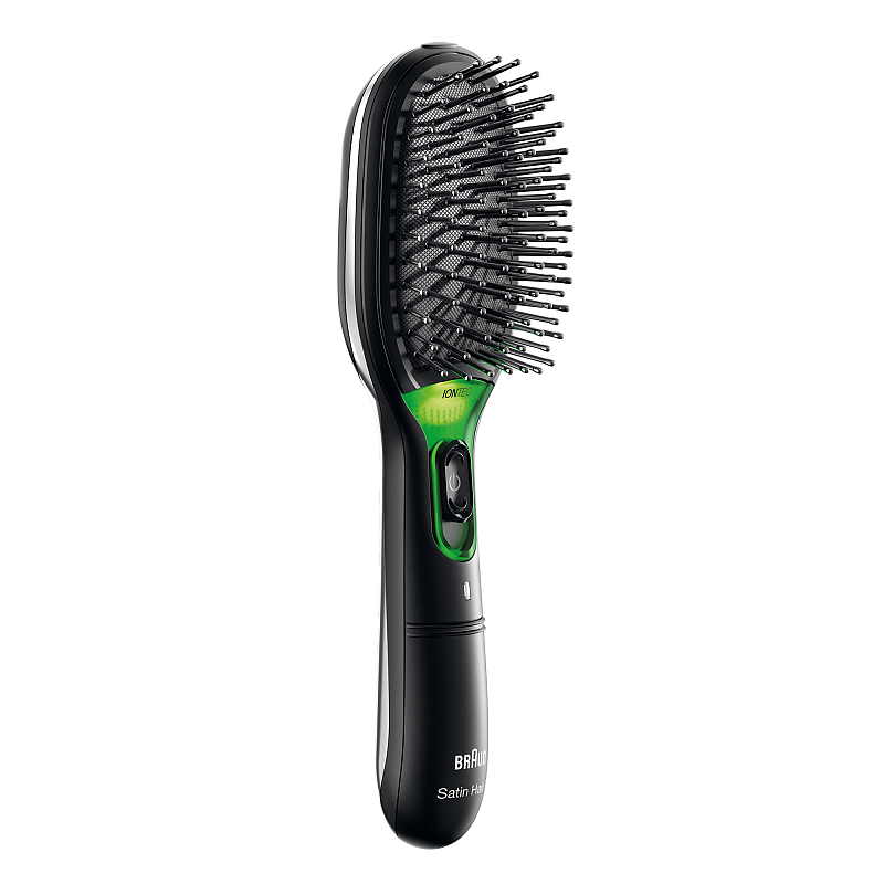 Braun BR710 Erwachsener Paddelhaarbürste Schwarz, Grün 1 Stück(e)