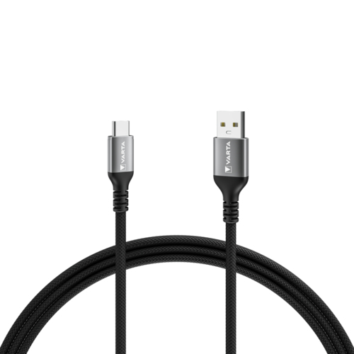 Varta 57935 USB Kabel 2 m USB A USB C Schwarz, Grau