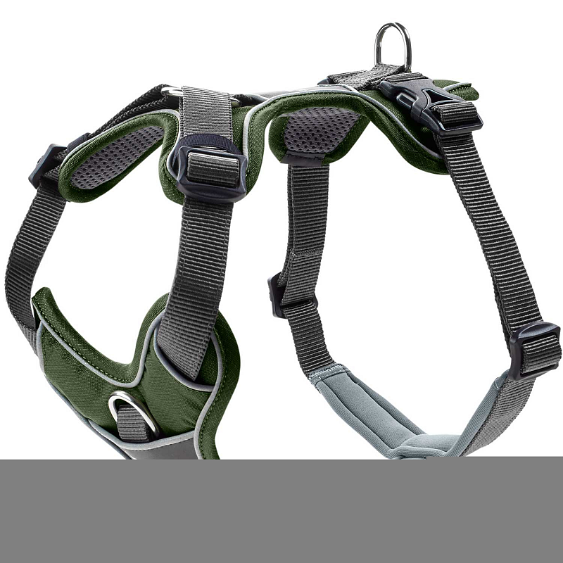 Hunter 67591 Hunde-/Katzengeschirr S-M Grün, Grau Nylon, Polyester Hund Zuggeschirr