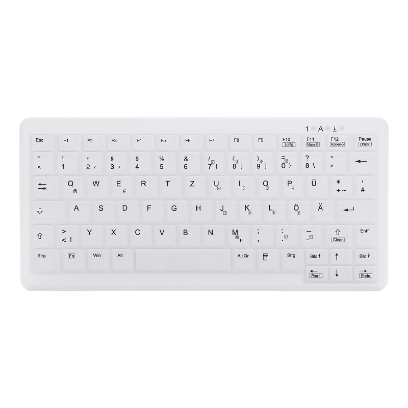 Contour Design Active Key Contour ClassicClean Medizinische Tastatur Abnehmbare Abdeckung Mini Kabellos Weiß DE C4110
