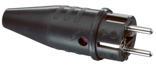 ABL SURSUM 1129190 Elektrischer Netzstecker Typ F Schwarz 2P