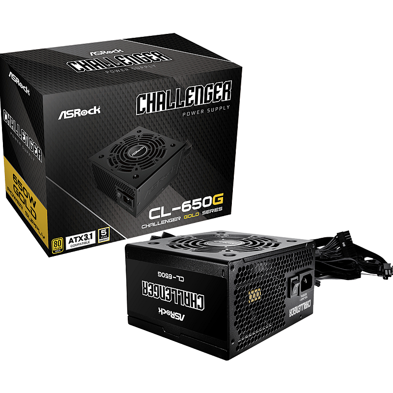 Asrock CL-650G Challenger Netzteil 650 W 20+4 pin ATX ATX Schwarz