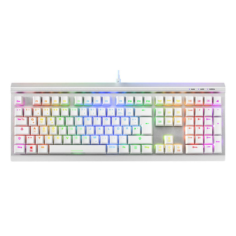 Sharkoon SKILLER SGK40 Tastatur Büro USB QWERTZ Deutsch Weiß