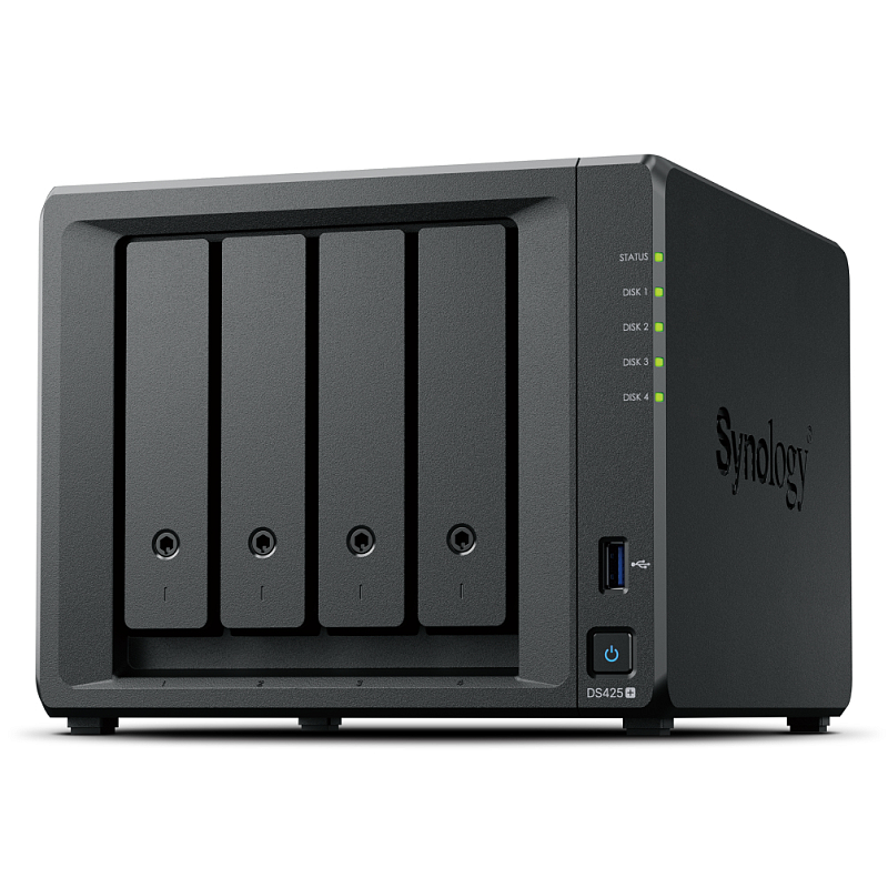 Synology DiskStation DS425+ NAS & Speicherserver Intel® Celeron® J4125 2 GB DDR4 0 TB Schwarz