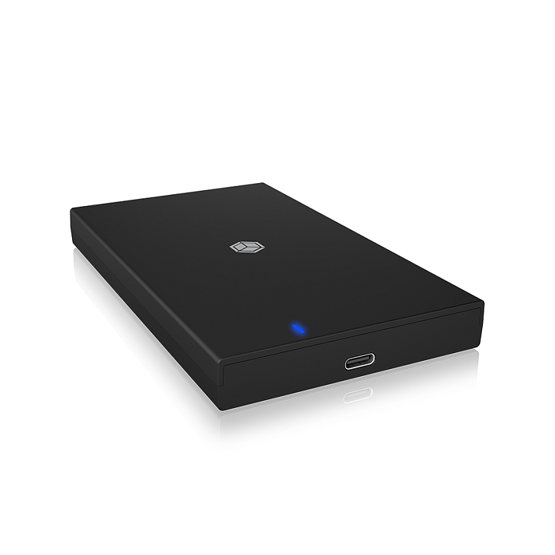 ICY BOX IB-200T-C3, ext. 2.5" SATA Gehäuse, USB 3.2 Gen 1 bis zu 5 Gbit/s, Werkzeuglos, Kunststoff, schwarz