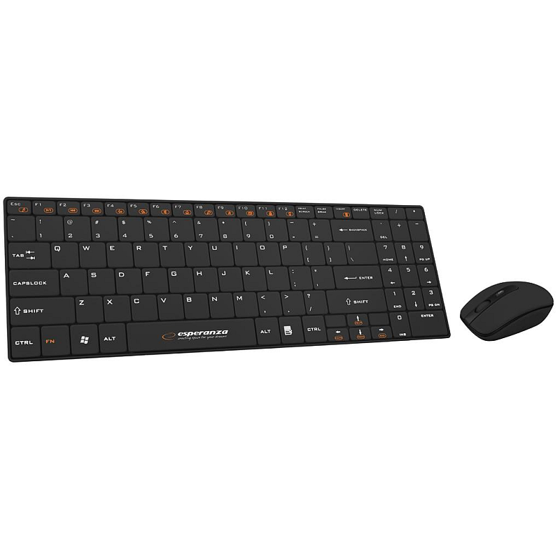 Esperanza EK122K Tastatur Maus enthalten RF Wireless QWERTY Schwarz