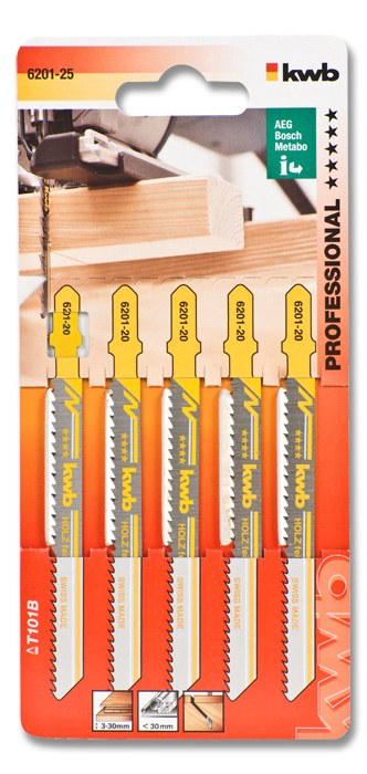 kwb 620625 Sägeblatt für Stichsägen, Laubsägen & elektrische Sägen Stichsägeblatt Bimetallisch 5 Stück(e)