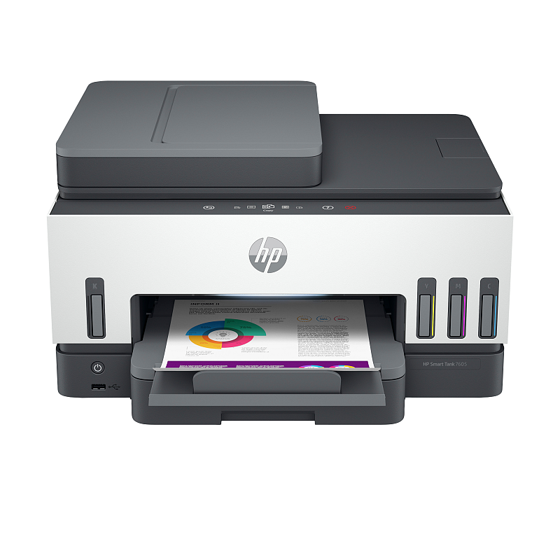 HP Smart Tank 7605 Wireless All-in-One Farbe Drucker, Beidseitiger Druck; Kopierer, Scanner