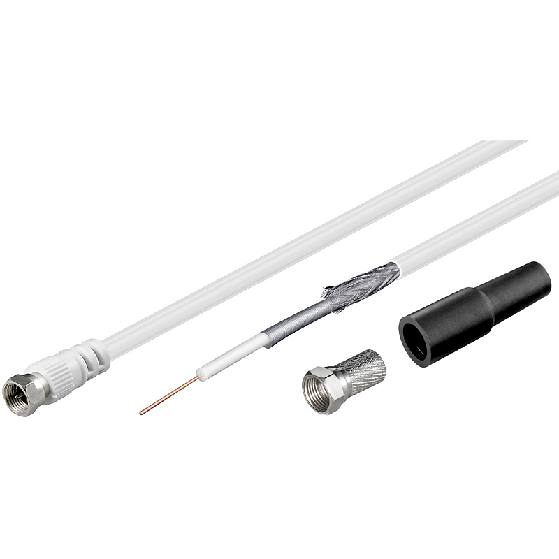 Goobay KKS SET 100 - 30m Koaxialkabel F-Typ Koaxial Weiß