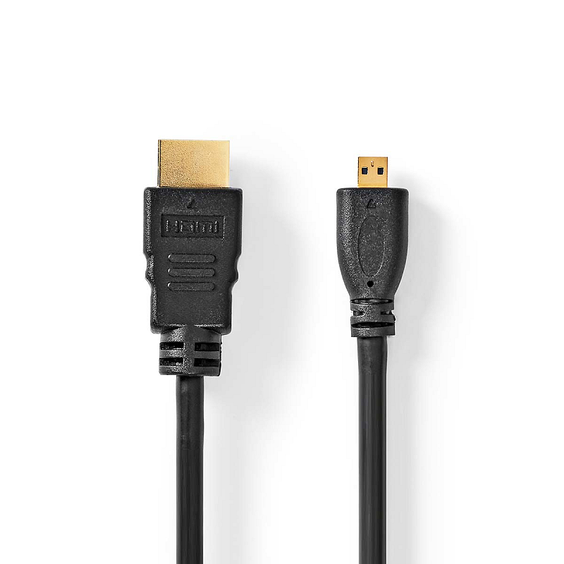 Nedis CVGL34700BK15 HDMI-Kabel 1,5 m HDMI Typ A (Standard) HDMI Typ D (Mikrofon) Schwarz