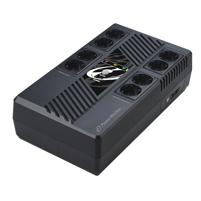 PowerWalker VI 800 MS Unterbrechungsfreie Stromversorgung (USV) Line-Interaktiv 0,8 kVA 480 W 8 AC-Ausgänge
