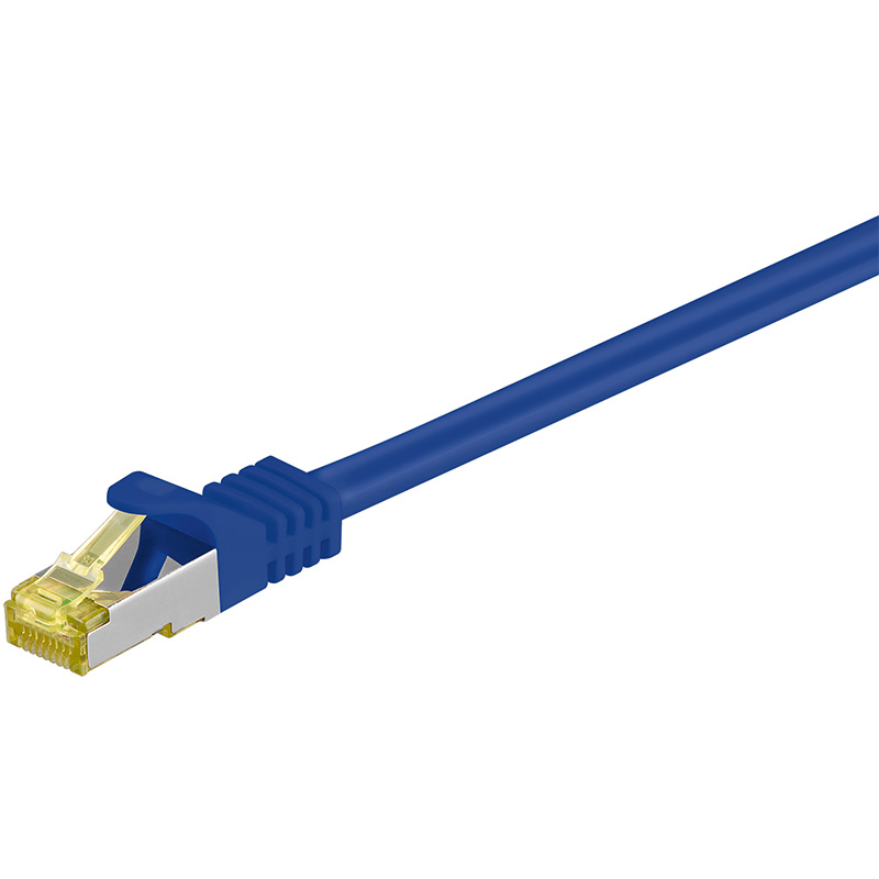 Goobay RJ-45 CAT7 1m Netzwerkkabel Blau S/FTP (S-STP)