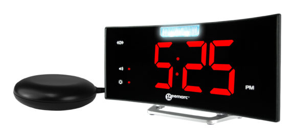 Geemarc Telecom Wake'n'Shake Curve Digitaler Wecker Schwarz