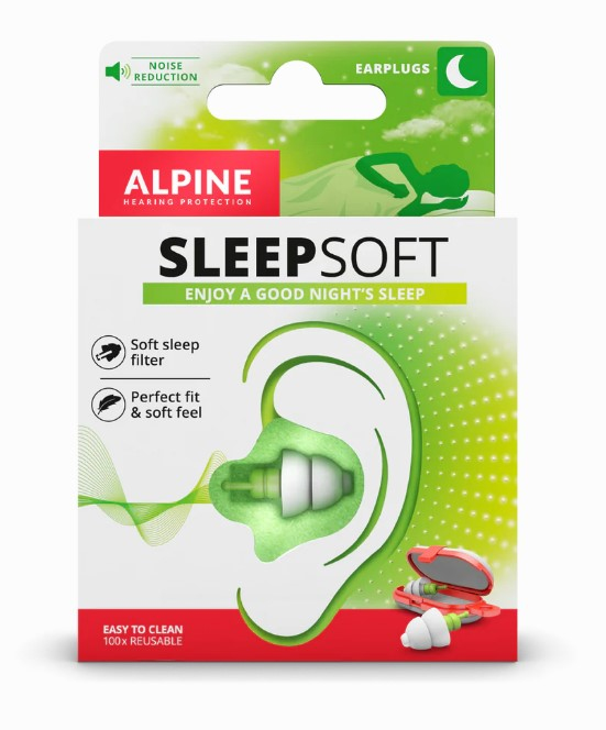 Alpine SleepSoft Wiederverwendbarer Ohrstöpsel Grün, Weiß 2 Stück(e)