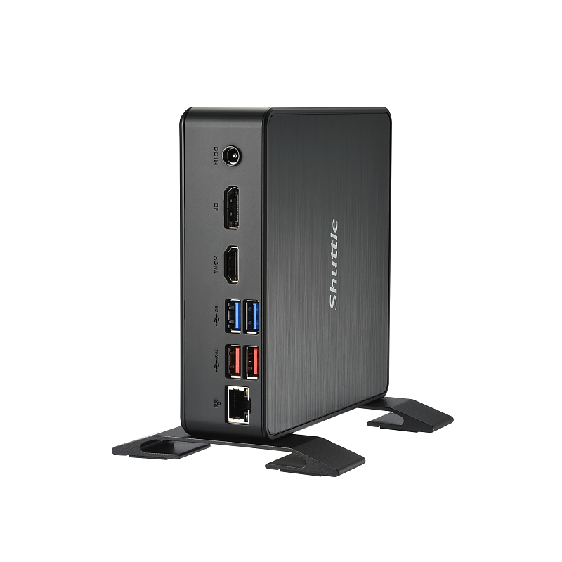 Shuttle XPC Nano PC NC40U3, Intel Core i3-1215U, 1x HDMI, 1x DP,1xUSB-C/DP, 6x USB3.2, 1x 2.5" bay, 2x M.2, 1x LAN, RAID, 24/7 Dauerbetrieb, inkl. VESA & Stand
