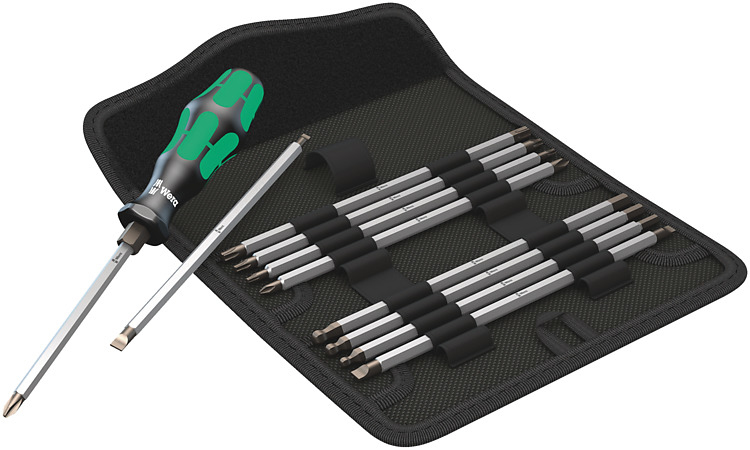 Wera Werkzeug-Etui Vario-Satz 11-teilig Multi-Bit-Schraubendreher Standard-Schraubendreher