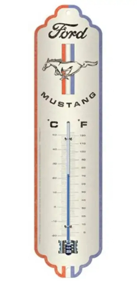 Nostalgic Art Ford Mustang Flüssigkeitsumgebungs-Thermometer Drinnen/Draußen Mehrfarbig