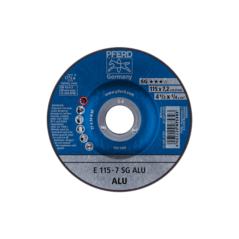 PFERD E 115-7 SG ALU Rotierendes Schleifwerkzeug Zubehör