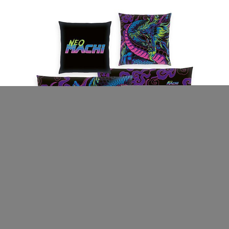 HERDING Neomachi Bettwäsche-Set 'Drache' - 80-x-80-cm-135-x-200-cm