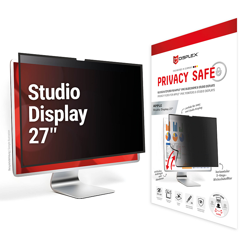 Displex PRIVACY SAFE Magnetischer 2-Wege Blickschutzfilter für Apple Studio Display 27"