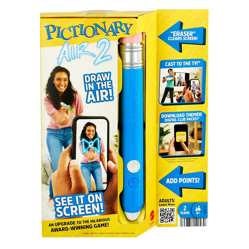 Games Mattel Pictionary Air 2, Familienspiel, Scharade