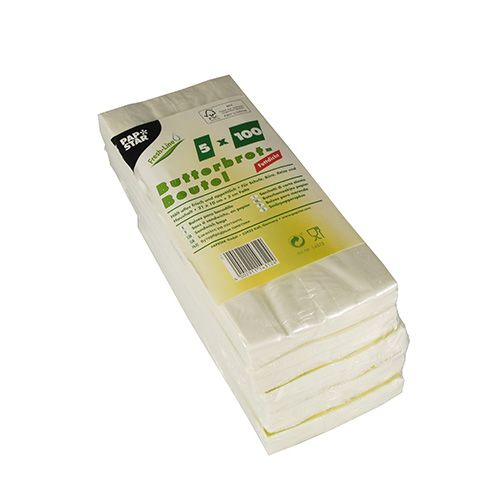 Papstar 14312 Aufbewahrungsbeutel für Lebensmittel 500 Stück(e) Weiß