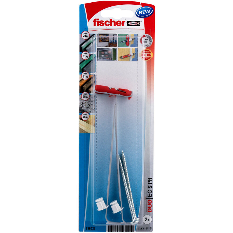 Fischer 539027 Schraubanker/Dübel 2 Stück(e) Schrauben- & Dübelsatz 50 mm